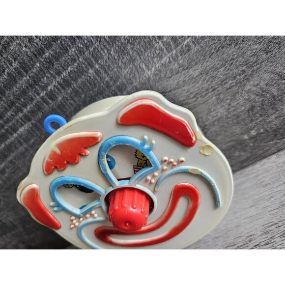 VTG 1970s Clown Face Wind Up Music Box with Rotating Eyes Dial by Sanitoy *WORKS - Picture 3 of 10